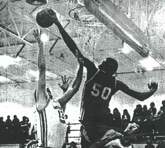 Abernathy (#50) with the block