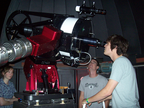 Students explore the sky with new telescope