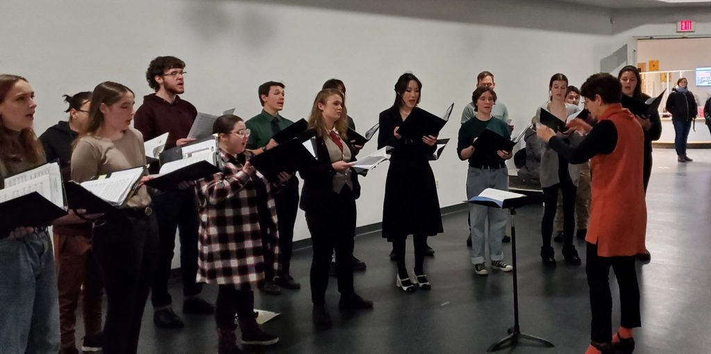 A choir sings