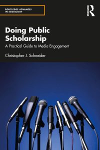 Book cover featuring an array of microphones, as at a press conference.