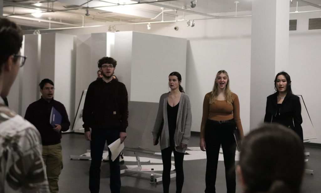 A choir sings