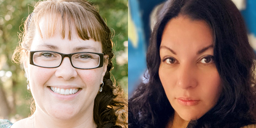 Headshots of two women