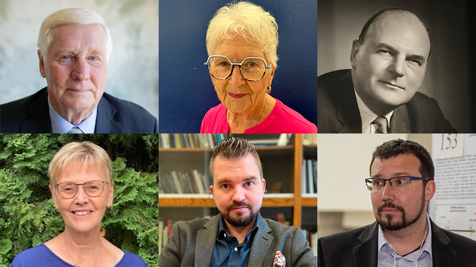 Collage of six people