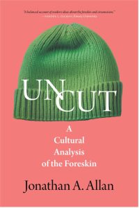 Book cover shows an image of a green toque with the word "uncut" superimposed on top of it