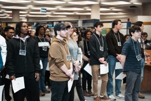 A group of students