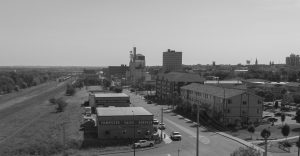 A modern view of downtown Brandon, from a similar vantage point.