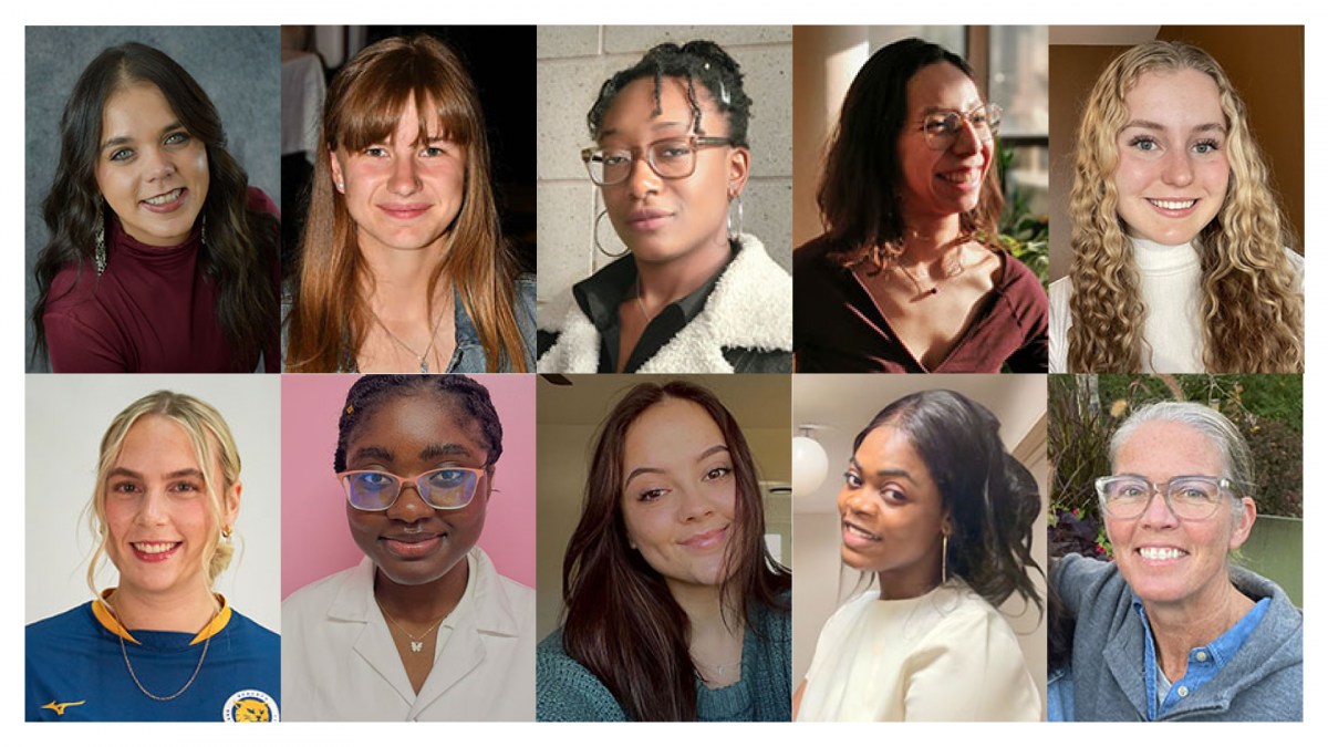 Headshots of 10 women arranged in two rows of five.