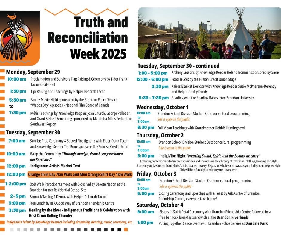 Truth and Reconciliation Week schedule available in text form at link in story