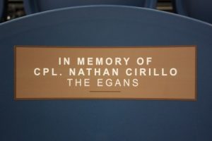 Tribute seat to Cpl. Nathan Cirillo in Healthy Living Centre, 2014 (web)